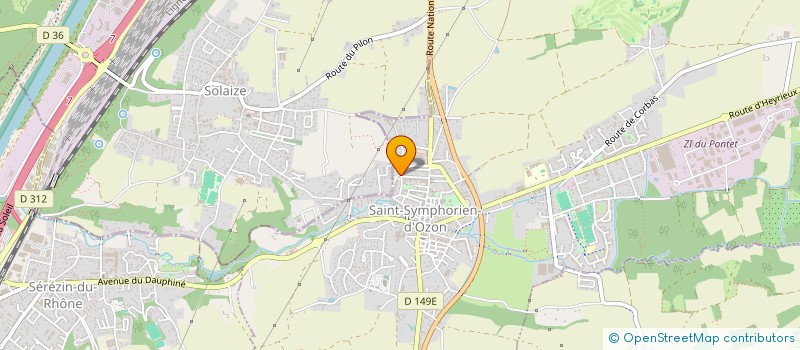 localisation de l'entreprise OGEC  SAINT-SYMPHORIEN-D'OZON