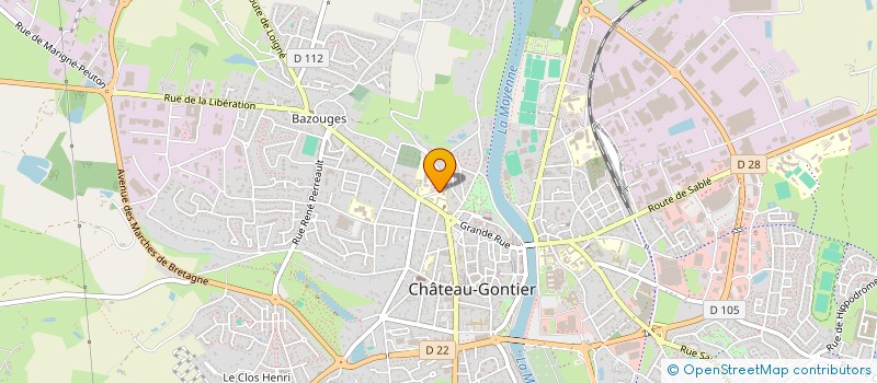 localisation de l'entreprise OGEC/ AEP  CHATEAU-GONTIER BAZOUGES  CHATEAU-GONTIER-SUR-MAYENNE