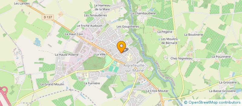 localisation de l'entreprise OGEC AIGREFEUILLE SUR MAINE  AIGREFEUILLE-SUR-MAINE