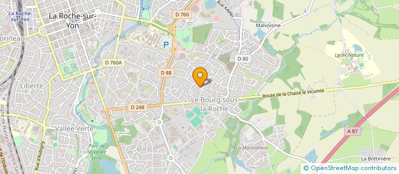 localisation de l'entreprise OGEC BOURG SOUS LA ROCHE  LA ROCHE-SUR-YON