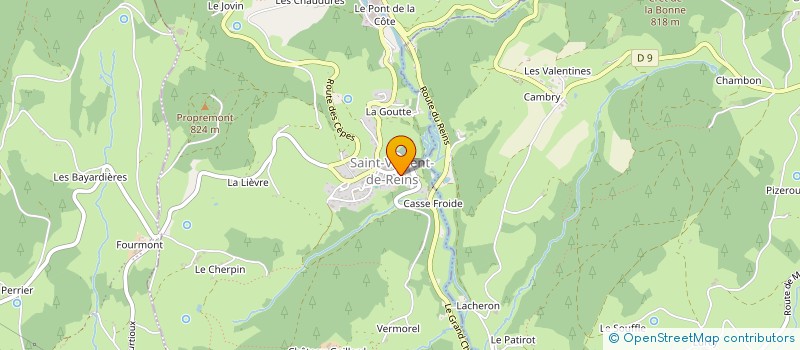 localisation de l'entreprise OGEC CHAMPAGNAT  SAINT-VINCENT-DE-REINS