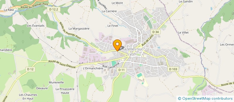 localisation de l'entreprise OGEC CHAZELLES à CHAZELLES-SUR-LYON