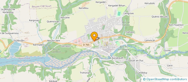 localisation de l'entreprise OGEC COLLEGE LA MENNAIS CAP SIZUN  PONT-CROIX