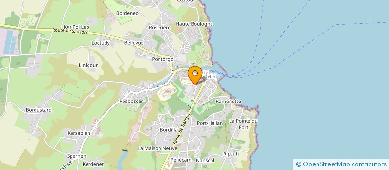 localisation de l'entreprise OGEC COLLEGE SAINTE CROIX  LE PALAIS