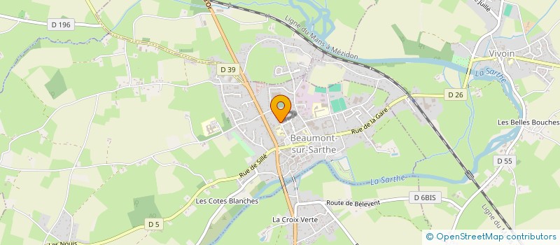 localisation de l'entreprise OGEC COLLEGE SAINTE THERESE-SAINT JOSEPH  BEAUMONT-SUR-SARTHE