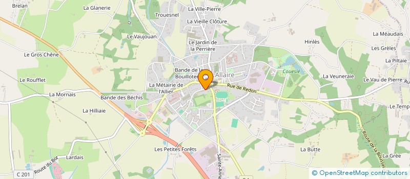 localisation de l'entreprise OGEC COLLEGE ST HILAIRE  ALLAIRE