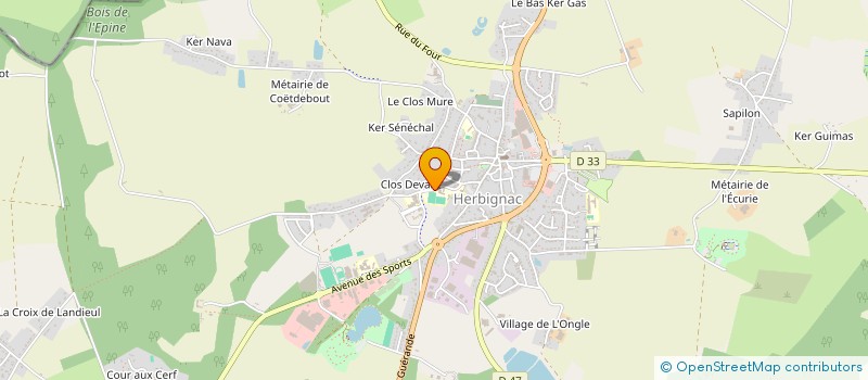 localisation de l'entreprise OGEC D'HERBIGNAC à HERBIGNAC