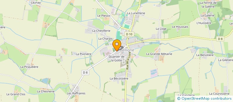 localisation de l'entreprise OGEC DE BELLIGNE  LOIREAUXENCE