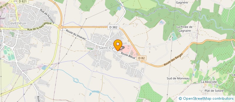 localisation de l'entreprise OGEC DE DAVEZIEUX  DAVEZIEUX