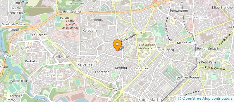 localisation de l'entreprise OGEC DE L ANGE GARDIEN à BREST