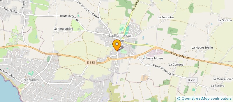 localisation de l'entreprise OGEC DE LA PLAINE SUR MER  LA PLAINE-SUR-MER