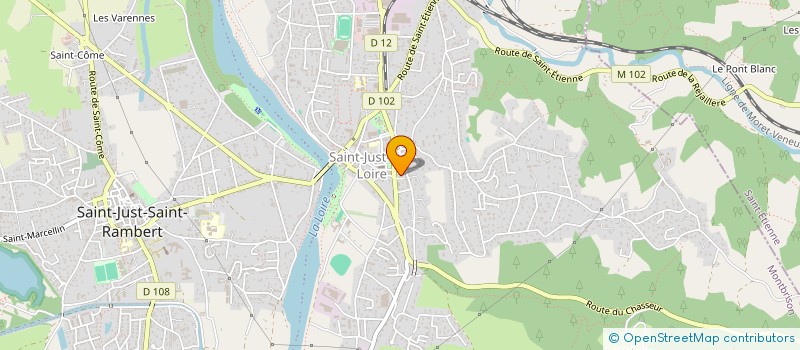 localisation de l'entreprise OGEC DES ECOLES ET DU COLLEGE CATHOLIQUES DE ST JUST ST RAMBERT  SAINT-JUST-SAINT-RAMBERT