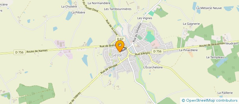 localisation de l'entreprise OGEC DES ECOLES PRIVEES DE GESTE à BEAUPREAU-EN-MAUGES