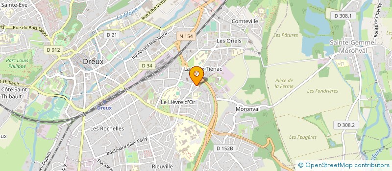 localisation de l'entreprise OGEC DU LYCEE DE COUASNON à DREUX