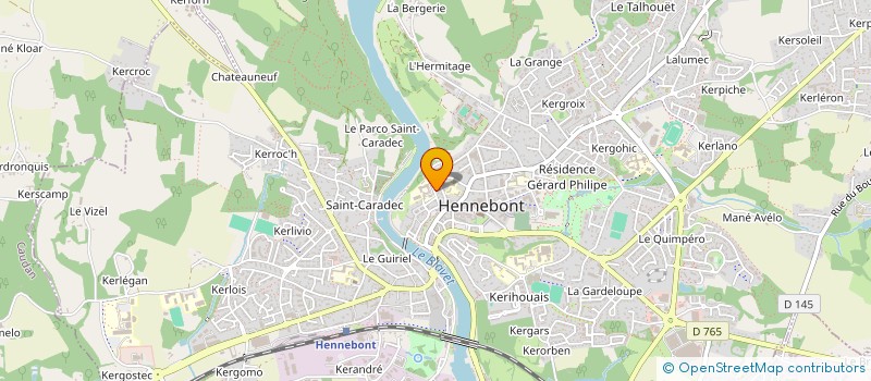 localisation de l'entreprise OGEC DU LYCEE NOTRE DAME DU VOEU  HENNEBONT