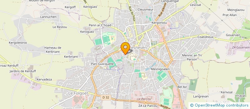 localisation de l'entreprise OGEC DU SACRE COEUR à LESNEVEN