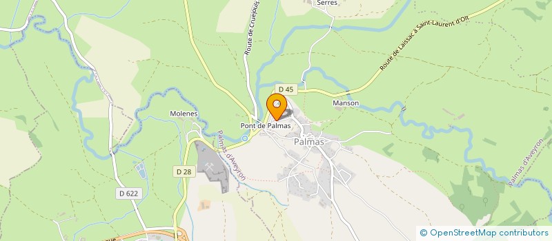 localisation de l'entreprise OGEC ECOLE PRIMAIRE PRIVEE  LAISSAC-SEVERAC L'EGLISE