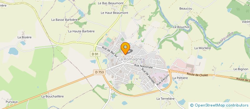 localisation de l'entreprise OGEC ECOLE PRIVEE DES FILLES à LA ROMAGNE