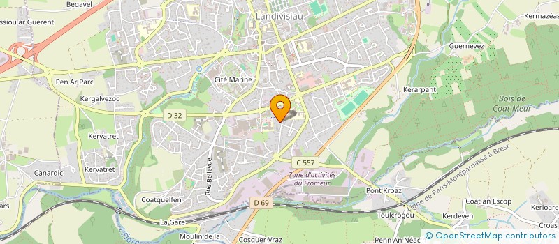 localisation de l'entreprise OGEC ECOLE SAINTE MARIE à LANDIVISIAU