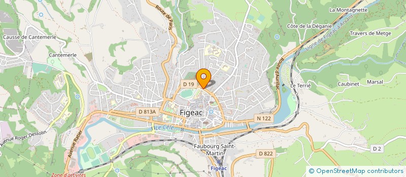 localisation de l'entreprise OGEC ECOLE SECONDAIRE JEANNE D'ARC  FIGEAC