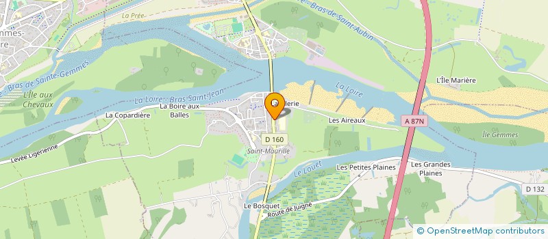 localisation de l'entreprise OGEC INSTITUTION ST LAUD  LES PONTS-DE-CE