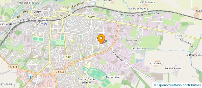 localisation de l'entreprise OGEC JEAN XXIII  VITRE