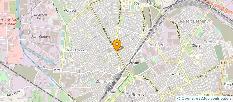 localisation de l'entreprise OGEC JEANNE D'ARC à REIMS
