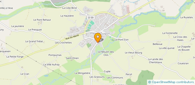 localisation de l'entreprise OGEC LA CROIX DE PIERRE  PLENEE-JUGON