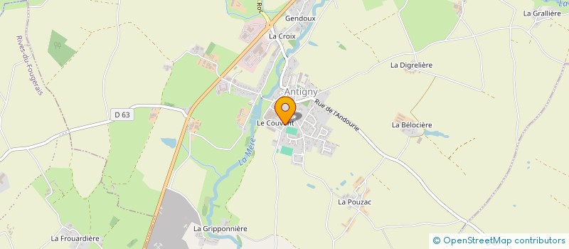 localisation de l'entreprise OGEC LA FLAMME  ANTIGNY