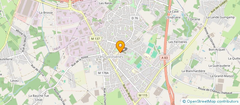 localisation de l'entreprise OGEC LES SORINIERES à LES SORINIERES