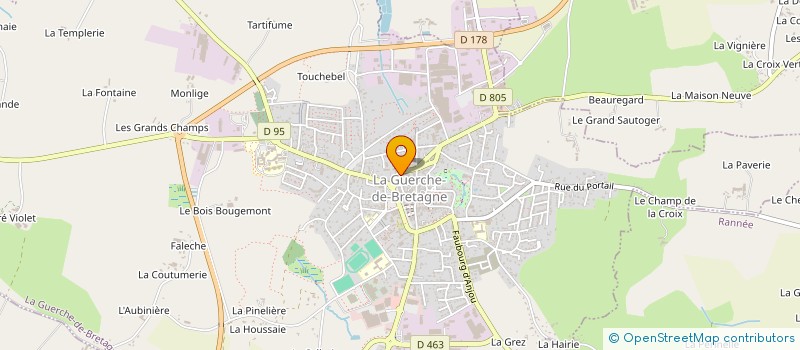 localisation de l'entreprise OGEC LYCEE HOTELIER SAINTE THERESE DE LA GUERCHE DE BRETAGNE  LA GUERCHE-DE-BRETAGNE