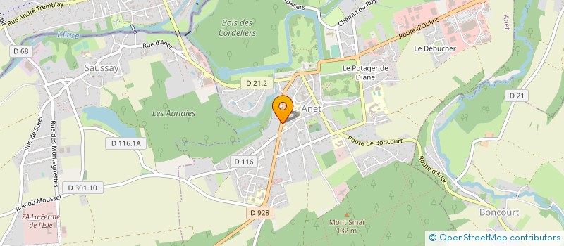 localisation de l'entreprise OGEC NOTRE DAME à ANET