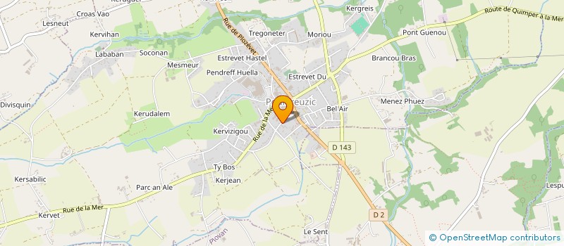 localisation de l'entreprise OGEC NOTRE-DAME DE LORETTE - POULDREUZIC  POULDREUZIC