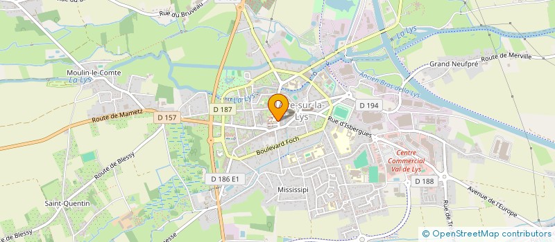 localisation de l'entreprise OGEC SACRE-COEUR D'AIRE-SUR-LA-LYS  AIRE-SUR-LA-LYS