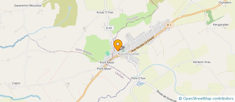 localisation de l'entreprise OGEC SAINTE THERESE  ROUDOUALLEC