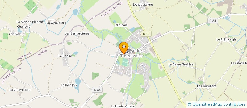 localisation de l'entreprise OGEC ST ANDRE TREIZE VOIES à MONTREVERD