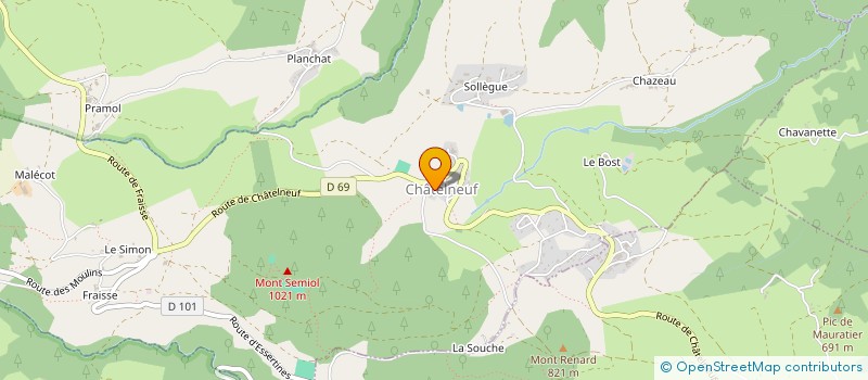 localisation de l'entreprise OGEC ST BONNET LE COURREAU  SAINT-BONNET-LE-COURREAU