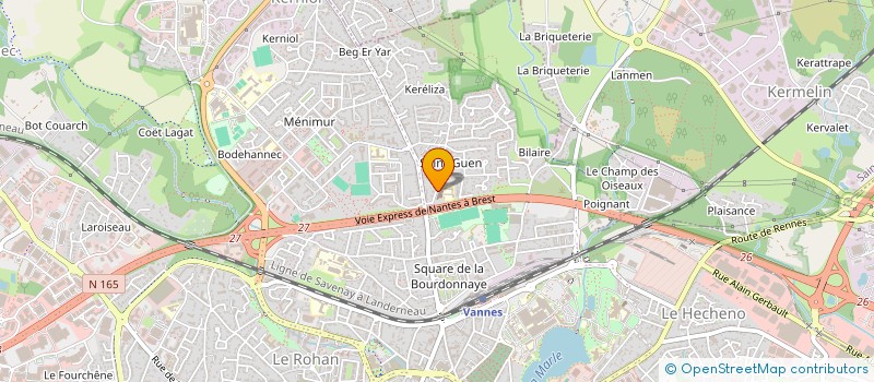 localisation de l'entreprise OGEC ST GUEN à VANNES
