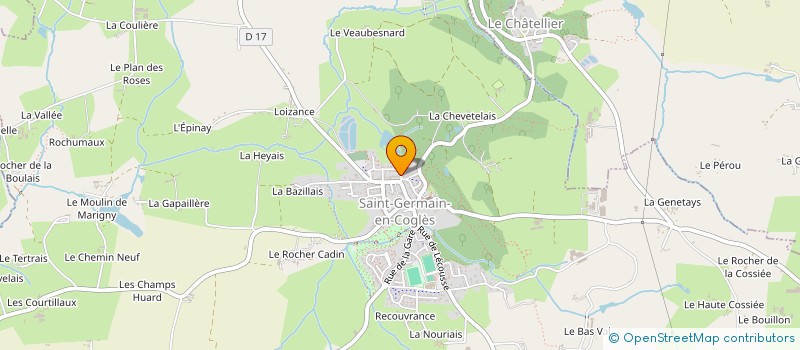 localisation de l'entreprise OGEC ST JACQUES DE COMPOSTELLE  SAINT-GERMAIN-EN-COGLES