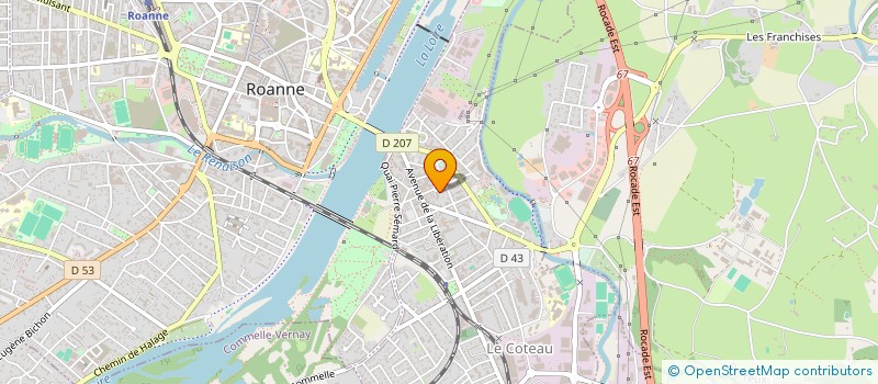 localisation de l'entreprise OGEC ST MARC  LE COTEAU