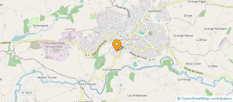 localisation de l'entreprise OGEC ST SYMPHORIEN SUR COISE  SAINT-SYMPHORIEN-SUR-COISE