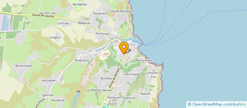 localisation de l'entreprise OGEC STE ANNE  LE PALAIS