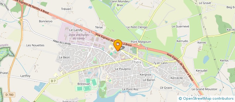 localisation de l'entreprise OGEC STE CECILE  THEIX-NOYALO