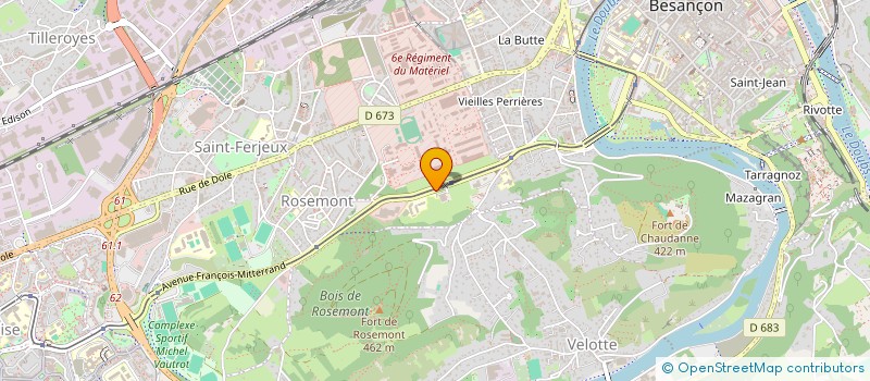 localisation de l'entreprise OGEC STE FAMILLE STE URSULE  BESANCON