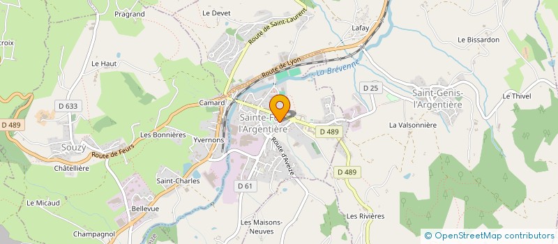 localisation de l'entreprise OGEC STE FOY L ARGENTIERE  SAINTE-FOY-L'ARGENTIERE