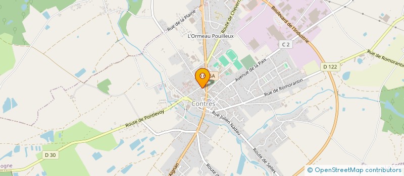 localisation de l'entreprise OGEC STE GENEVIEVE  LE CONTROIS-EN-SOLOGNE