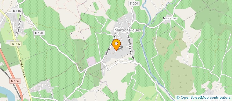 localisation de l'entreprise OGELEC  MARTIGNARGUES