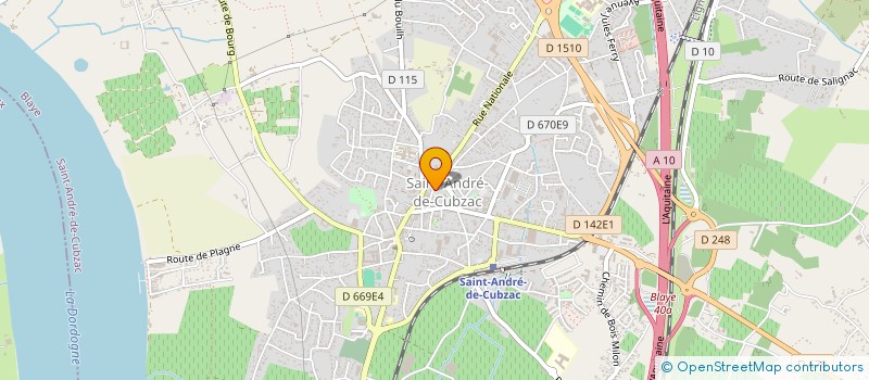 localisation de l'entreprise OGEO à SAINT-ANDRE-DE-CUBZAC