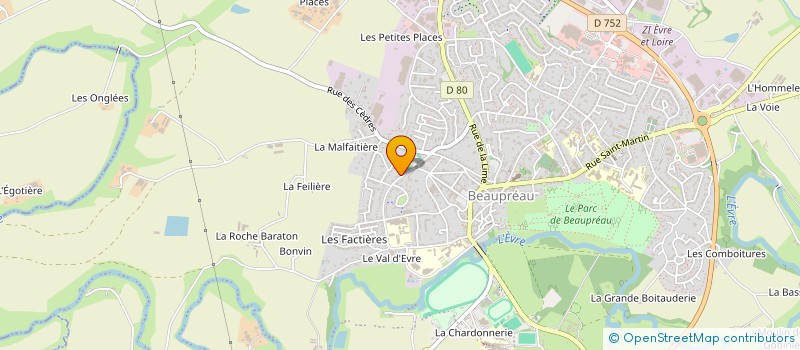 localisation de l'entreprise OGER ROUSSEAU -COUDRAIS  BEAUPREAU-EN-MAUGES