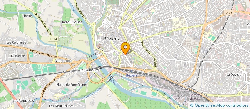 localisation de l'entreprise OGL CONSTRUCTION  BEZIERS